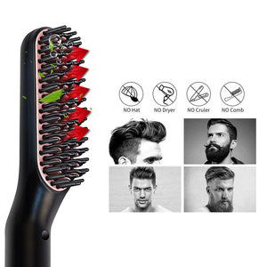 Electric Beard Brush Straightener