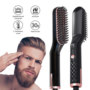 Electric Beard Brush Straightener